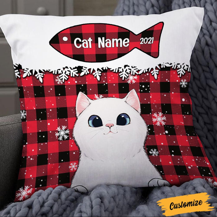 Christmas hotsell cat pillow