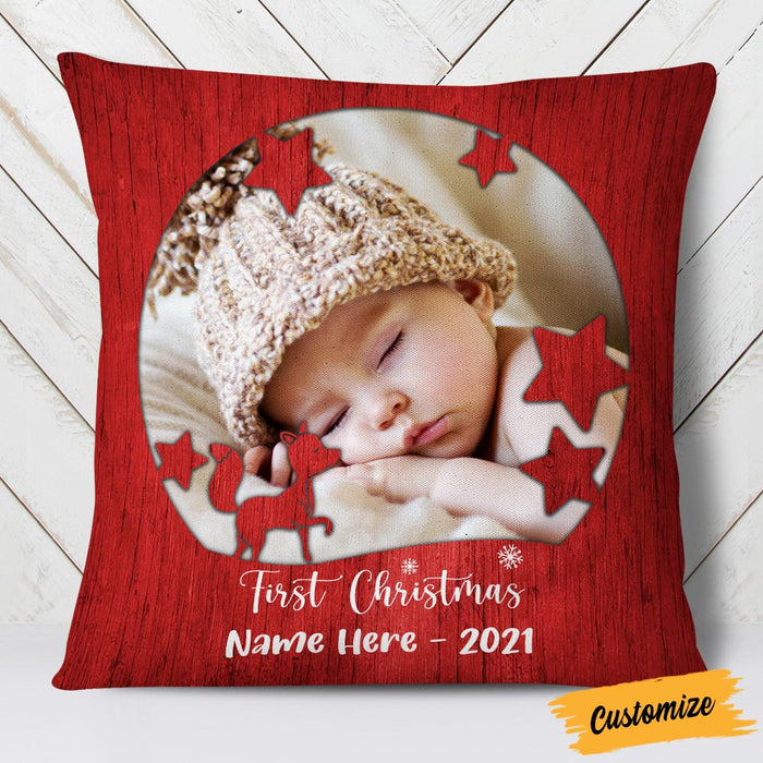 Personalized Photo Baby First Christmas Pillow OB304 23O36 1