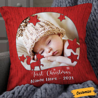 Personalized Photo Baby First Christmas Pillow OB304 23O36 thumb 1
