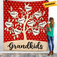 Personalized Christmas Grandkid Grandson Granddaughter  Grandma Blanket NB53 23O57 thumb 1