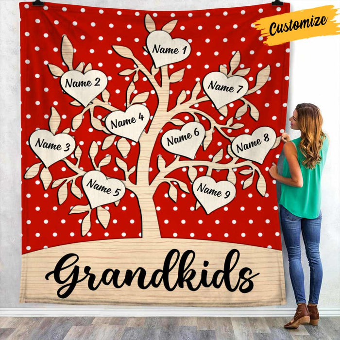 Personalized Christmas Grandkid Grandson Granddaughter  Grandma Blanket NB53 23O57 1