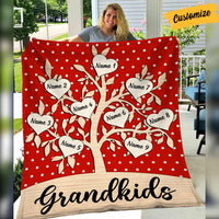 Personalized Christmas Grandkid Grandson Granddaughter  Grandma Blanket NB53 23O57 thumb 1