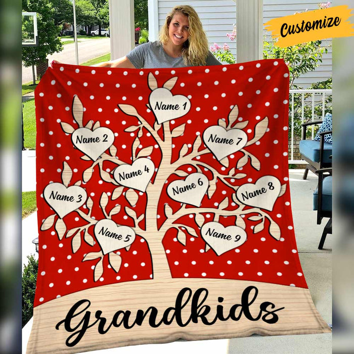 Personalized Christmas Grandkid Grandson Granddaughter  Grandma Blanket NB53 23O57 1