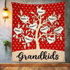 Personalized Christmas Grandkid Grandson Granddaughter  Grandma Blanket NB53 23O57 thumb 1