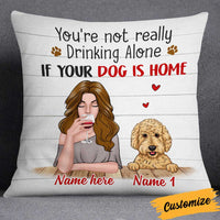 Personalized Dog Mom Not Alone Pillow NB241 81O34 thumb 1