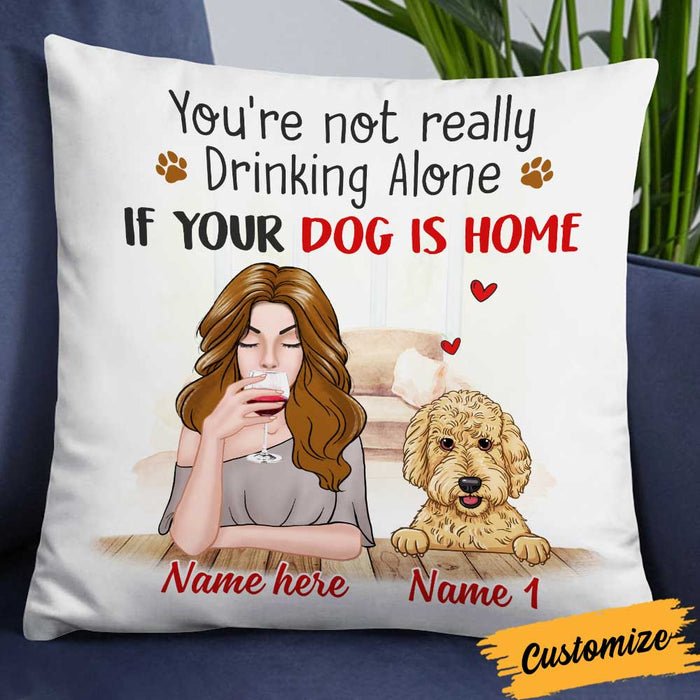Personalized Dog Mom Not Alone Pillow NB241 81O34 1