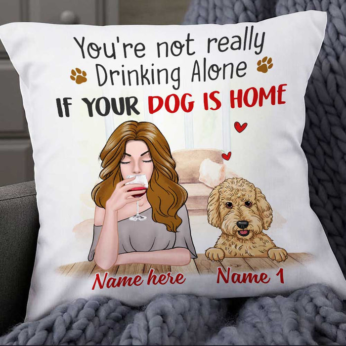 Personalized Dog Mom Not Alone Pillow NB241 81O34 1