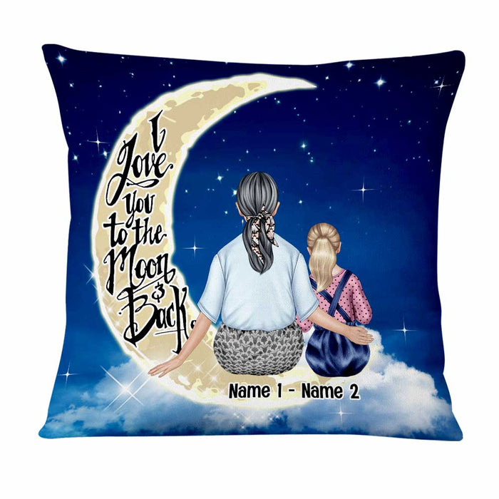 Personalized Mom Grandma Granddaughter Grandson Pillow NB246 30O47 1