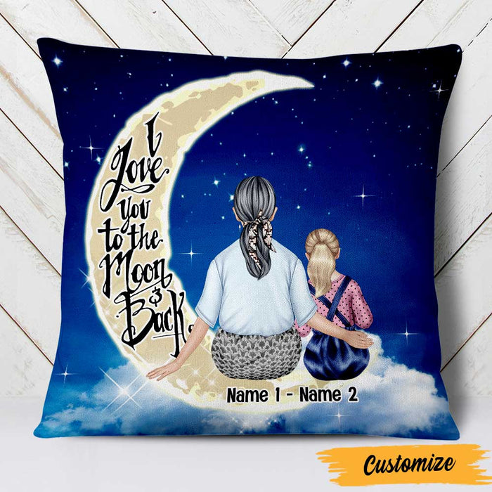 Personalized Mom Grandma Granddaughter Grandson Pillow NB246 30O47 1