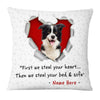 Personalized Dog Mom Photo Stealing Heart Pillow NB241 95O53 1