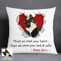 Personalized Dog Mom Photo Stealing Heart Pillow NB241 95O53 thumb 1