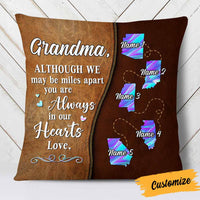 Personalized Mom Grandma Grandchildren Long Distance Pillow NB247 30O57 thumb 1