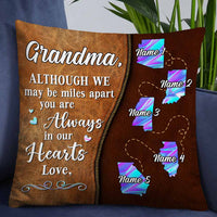 Personalized Mom Grandma Grandchildren Long Distance Pillow NB247 30O57 thumb 1