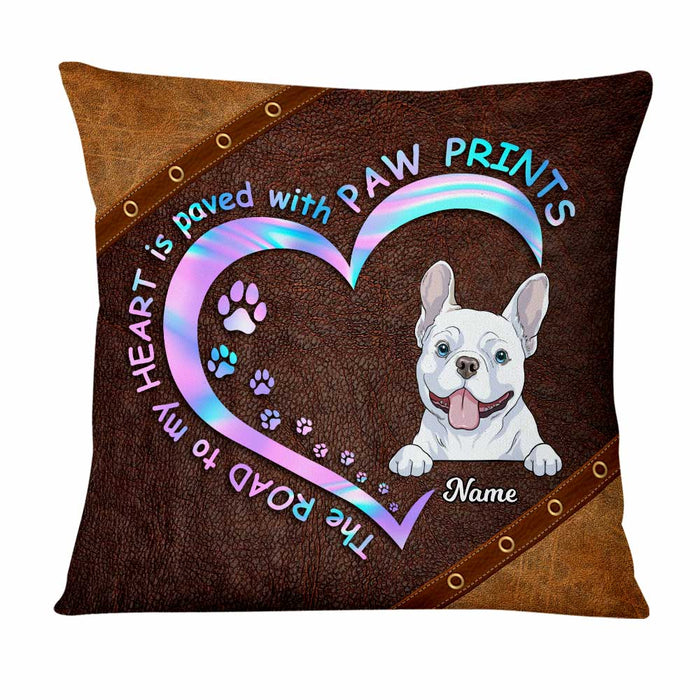 Personalized Dog Road To Heart Pillow NB249 30O47 1