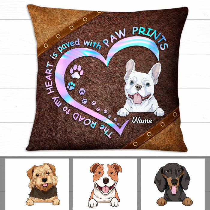 Personalized Dog Road To Heart Pillow NB249 30O47 1