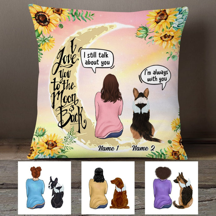 Personalized Dog Memo Moon Pillow NB2410 30O53 1