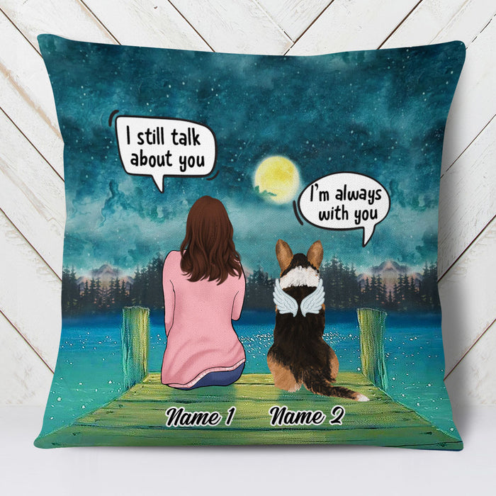 Personalized Dog Memo Moon Pillow NB2410 30O53 1