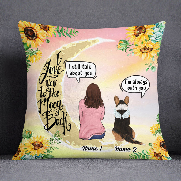 Personalized Dog Memo Moon Pillow NB2410 30O53 1