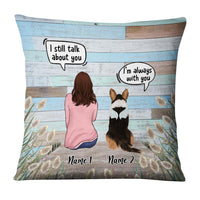 Personalized Dog Memo Wood Pattern Pillow NB251 30O36 thumb 1