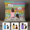 Personalized Dog Memo Wood Pattern Pillow NB251 30O36 1
