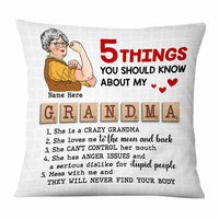 Personalized Mom Grandma Grandchildren Scrabble Pillow NB252 24O58 thumb 1