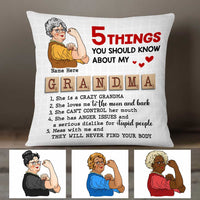 Personalized Mom Grandma Grandchildren Scrabble Pillow NB252 24O58 thumb 1