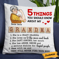 Personalized Mom Grandma Grandchildren Scrabble Pillow NB252 24O58 thumb 1