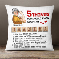 Personalized Mom Grandma Grandchildren Scrabble Pillow NB252 24O58 thumb 1