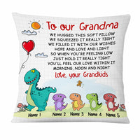 Personalized Mom Grandma Granddaughter Grandson Dinosaur Pillow NB243 95O47 thumb 1