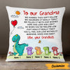 Personalized Mom Grandma Granddaughter Grandson Dinosaur Pillow NB243 95O47 thumb 1