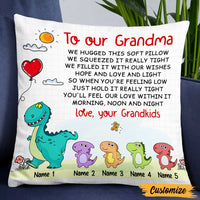 Personalized Mom Grandma Granddaughter Grandson Dinosaur Pillow NB243 95O47 thumb 1