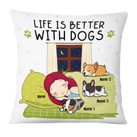 Personalized Life With A Dog Pillow NB251 26O53 thumb 1