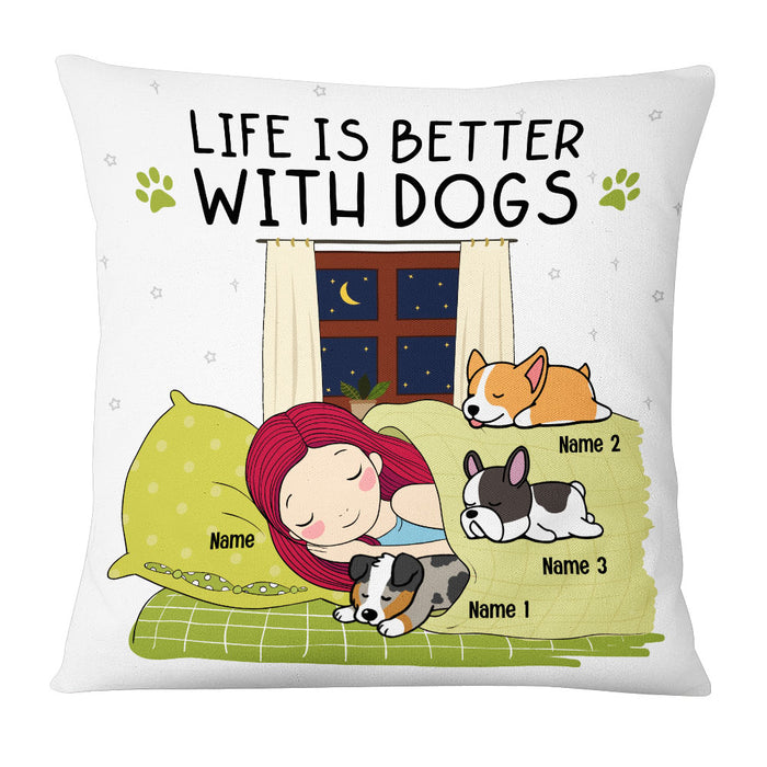 Personalized Life With A Dog Pillow NB251 26O53 1