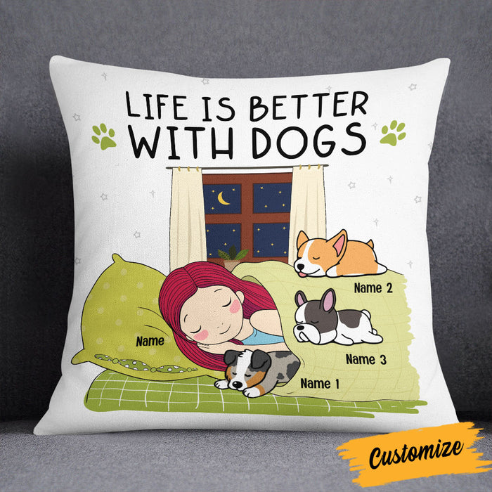 Personalized Life With A Dog Pillow NB251 26O53 1