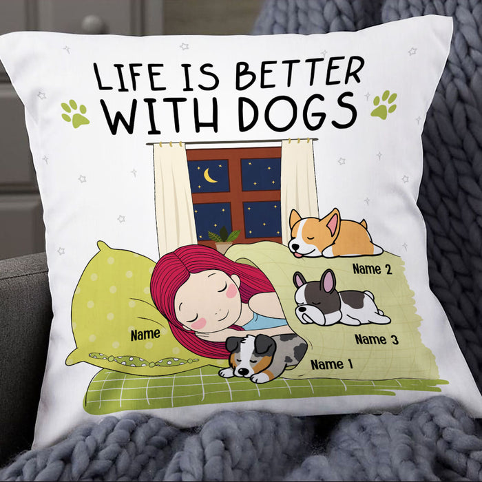 Personalized Life With A Dog Pillow NB251 26O53 1