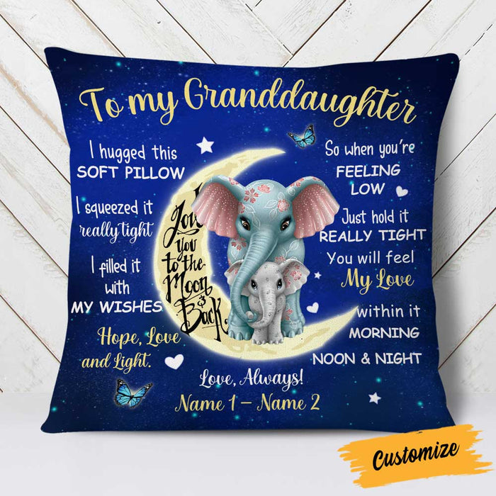 Personalized Elephant Granddaughter Pillow NB253 26O58 1