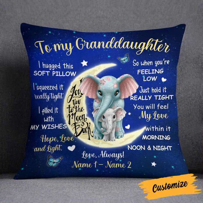 Personalized Elephant Granddaughter Pillow NB253 26O58 1