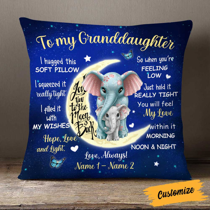 Personalized Elephant Granddaughter Pillow NB253 26O58 1