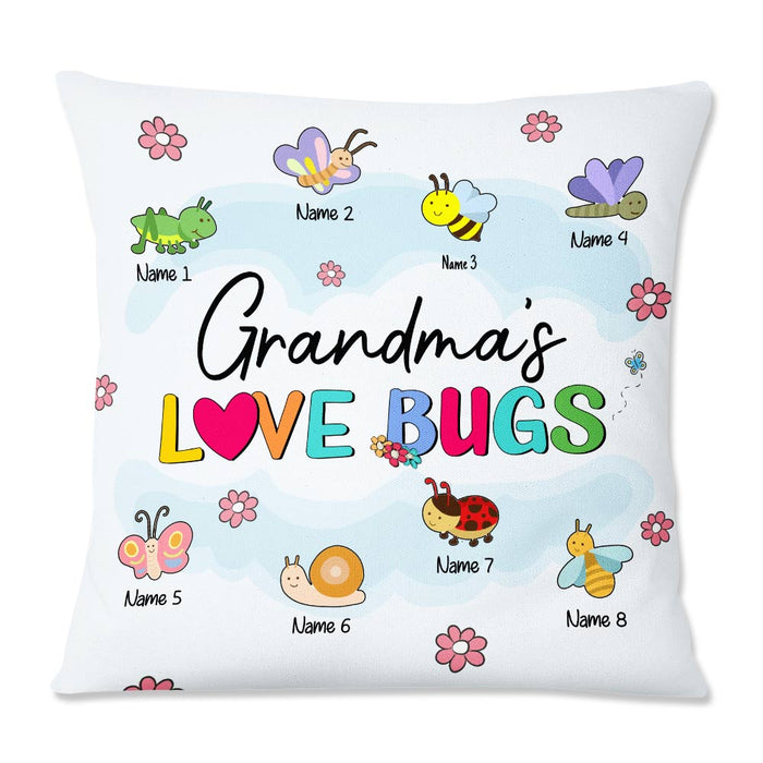 Personalized Mom Grandma Bugs Pillow NB254 26O57 1