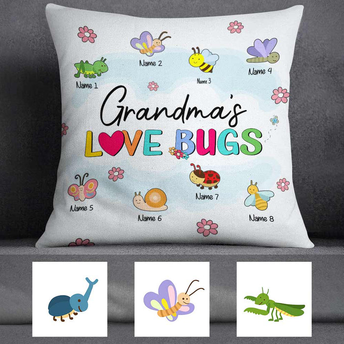 Personalized Mom Grandma Bugs Pillow NB254 26O57 1