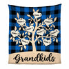 Personalized Christmas Grandkid Grandson Granddaughter  Grandma Blanket NB53 23O57 thumb 1