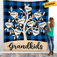 Personalized Christmas Grandkid Grandson Granddaughter  Grandma Blanket NB53 23O57 thumb 1