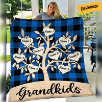 Personalized Christmas Grandkid Grandson Granddaughter  Grandma Blanket NB53 23O57 thumb 1