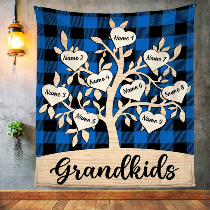 Personalized Christmas Grandkid Grandson Granddaughter  Grandma Blanket NB53 23O57 1