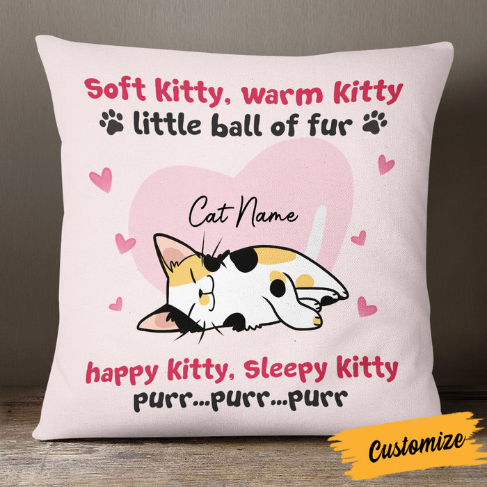 Personalized Cat Mom Soft Kitty Warm Kitty Little Ball Of Fur Pillow NB252 85O57 1