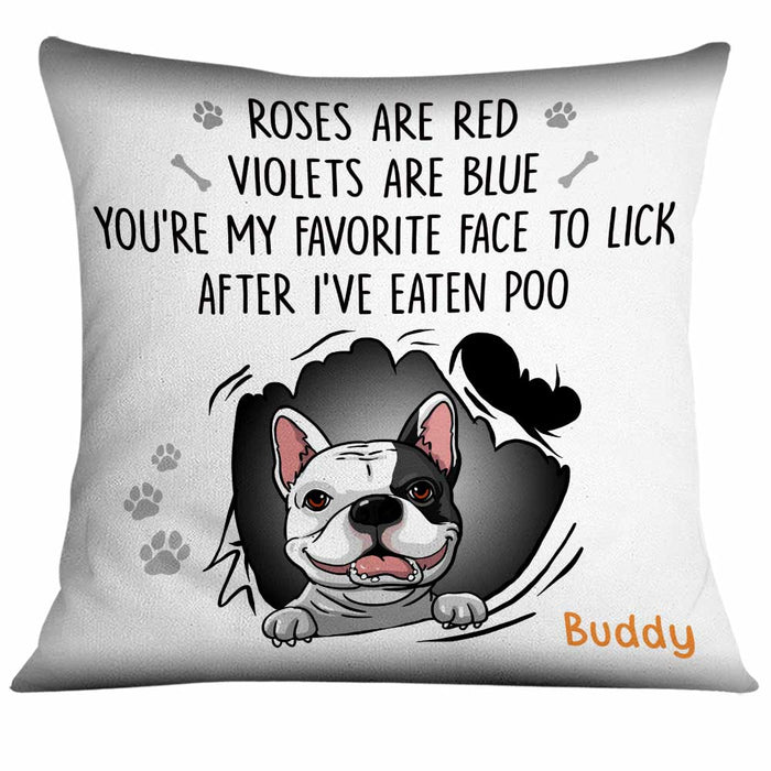 Personalized Dog Favorite Face To Lick Pillow NB251 85O34 1
