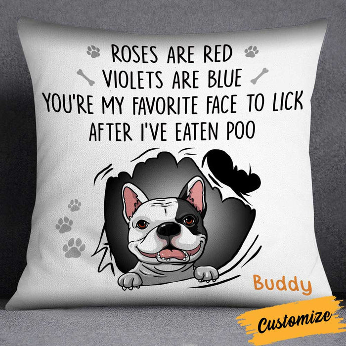 Personalized Dog Favorite Face To Lick Pillow NB251 85O34 1