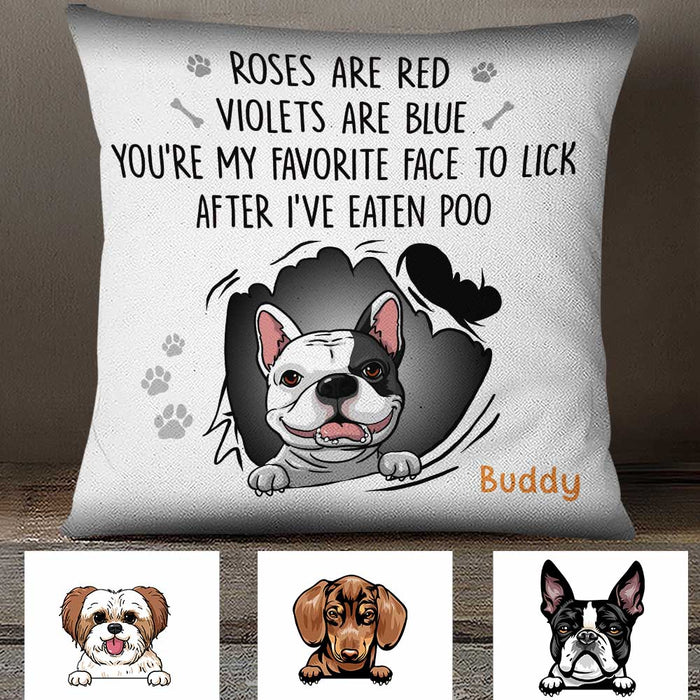 Personalized Dog Favorite Face To Lick Pillow NB251 85O34 1