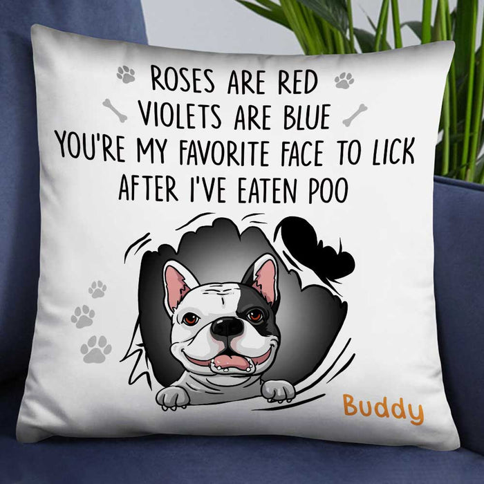 Personalized Dog Favorite Face To Lick Pillow NB251 85O34 1