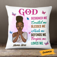 Personalized BWA Girl God Designed Me Pillow NB262 95O58 thumb 1